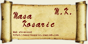 Maša Košarić vizit kartica